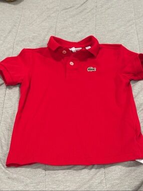 Boys Lacoste polo size 5